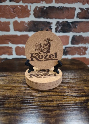 Lot de 6 dessous de verre en liège Kozel, estado: Novo sem etiquetas, €5.00, €5.95 inclui Proteção do Comprador Pro