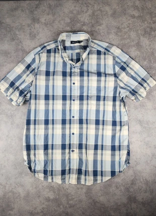 Chemise à rayures manches courtes Nautica - Gris clair/Bleu et Marine - Taille XXL, brand: Nautica, condition: Very good, size: XXL, €10.00, €11.20 includes Buyer Protection