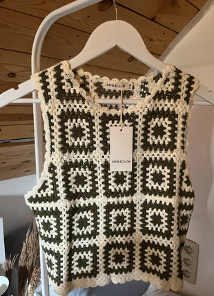 Top en crochet, marque: Boutique indépendante, état: Neuf avec étiquette, taille: S / 36 / 8, 9,00 €, 10,15 € Protection acheteurs incluse