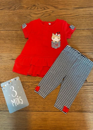 Petit ensemble fille 3 mois, brand: Inconnu, condizioni: Nuovo senza cartellino, taglia: 3-6 mesi / 62 cm, €2.00, €2.80 include la Protezione acquisti