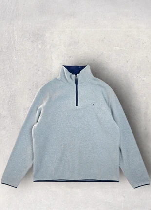 Polaire Nautica 1/4 zip-logo brodé-vintage-Parfait état-gris-Taille XL, brand: Nautica, condizioni: Ottime, taglia: XL, €15.00, €16.45 include la Protezione acquisti