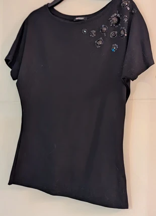 Haut noir et perles morgan, marque: Morgan, état: Très bon état, taille: S / 36 / 8, 5,00 €, 5,95 € Protection acheteurs incluse