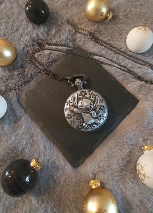 Montre de poche/gousset Disney Stitch - finition argent antique, marque: Disney, état: Très bon état, 10,00 €, 11,20 € Protection acheteurs incluse