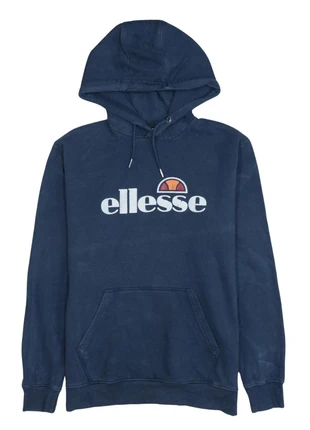 Ellesse vintage 90s navy blue spellout pullover hoodie men's medium, brand: Ellesse, condition: Satisfactory, size: M, £14.00, £15.40 includes Buyer Protection Pro