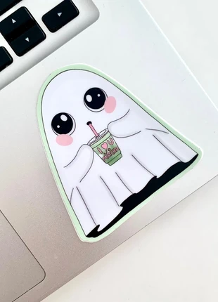 Matcha ghost Halloween sticker, merk: matcha, staat: Nieuw met prijskaartje, € 3,00, € 3,85 inclusief Kopersbescherming Pro