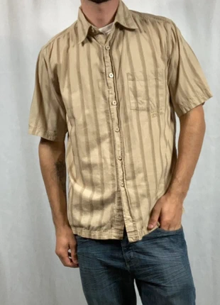 Chemise Dickies Beige à rayures manches courtes taille M, brand: Dickies, condizioni: Buone, taglia: M, €15.99, €17.49 include la Protezione acquisti Pro