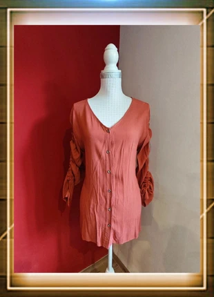 🌺Camisa tono caldera con mangas largas regulables, marque: Made In Italy, état: Très bon état, taille: XL / 42 / 14, 14,00 €, 15,40 € Protection acheteurs incluse