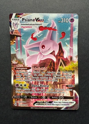 Psiana VMax Alternative Artwork 270/264 - Fusions Angriff (Deutsch/Deutsche) - Poor (PO) - Karte, merk: Pokémon, staat: Nieuw met prijskaartje, € 79,99, € 84,69 inclusief Kopersbescherming