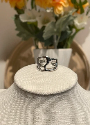 Bague argentée ajourée femme ajustable en acier inoxydable, brand: Tendance, condition: Very good, size: Adjustable, €7.90, €9.00 includes Buyer Protection Pro
