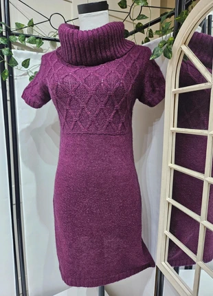 ~Boutique Italiana~ Vestido Punto Midi Lila Cuello Vuelto con Lana & Mohair T-M, marca: Boutique Italiana, estado: Muy bueno, tamaño: M / 38 / 10, 13,00 €, 14,35 € Protección al comprador incluida