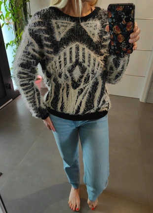 Pull d'hiver noir et blanc Vila taille M, marque: Vila, état: Très bon état, taille: M / 38 / 10, 9,00 €, 10,15 € Protection acheteurs incluse