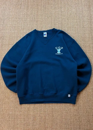 Pull crewneck Russell Athletic bleu marine UOP Pharmacy brodé vintage USA 2000s L mixte #0324, brand: Russell Athletic, condizioni: Ottime, taglia: L, €29.10, €31.26 include la Protezione acquisti Pro