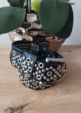 Ceinture noire boucle acier ajustable œillets trous hard rock punk clous cuir, marque: Original, état: Neuf sans étiquette, taille: Ajustable, 9,50 €, 10,68 € Protection acheteurs incluse