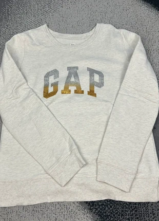 Pull crewneck blanc à motif GAP femme taille M sweatshirt stylé, marke: GAP, zustand: Sehr gut, größe: M / 38 / 10, 7,90 €, 9,00 € inklusive Vinted-Käuferschutz