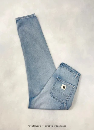 Jean Carhartt wip Bleu clair W’ Pierce Pant 100% coton Jean Droit Knee - Taille XS w24 #1802, marca: Carhartt, estado: Muito bom, tamanho: XS / 34 / 6, €49.00, €52.15 inclui Proteção do Comprador Pro