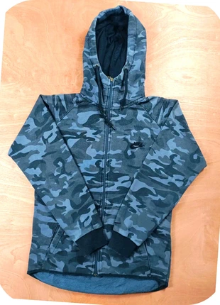 Sweat/Hoodie à Capuche | Nike Fullzip Logo Brodé Camouflé/Militaire | 100% Coton Taille L, brand: Nike, condition: Very good, size: L, €22.00, €23.80 includes Buyer Protection