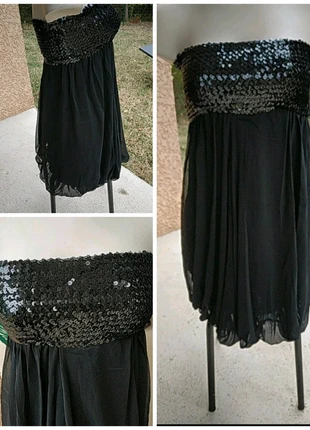 Robe noire bustier à sequins taille unique, marke: aucune, zustand: Sehr gut, größe: Einheitsgröße, 7,00 €, 8,05 € inklusive Vinted-Käuferschutz