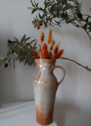 Pichet décoratif en grès – tons beige & marron/terracotta, brand: pichet en gres, condition: Very good, €35.00, €37.45 includes Buyer Protection