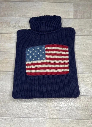 pull col roulé ralph lauren drapeau USA amérique flag bleu marine taille S femme, marca: Ralph Lauren, estado: Muy bueno, tamaño: S / 36 / 8, 55,00 €, 58,45 € Protección al comprador incluida