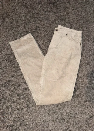 Pantalon En Velours Côtelé / Corduroy Montego gris coton cotelé coupe slim taille 38, brand: Vintage Dressing, condition: Very good, size: M / 38 / 10, €10.00, €11.20 includes Buyer Protection