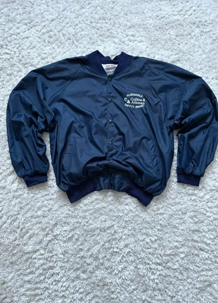 Veste satinée vintage USA – Hartwell bleu marine / Collins & Aikman pour homme / Taille L, brand: Hartwell, condition: Very good, size: L, €20.00, €21.70 includes Buyer Protection