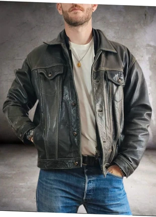 Redskins - Cuir Trucker Vintage 🇲🇫 Belle Patine, marque: Redskins, état: Très bon état, taille: XXL, 199,00 €, 209,65 € Protection acheteurs incluse