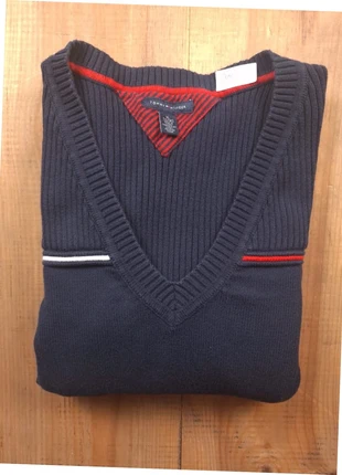 Pull Tommy Hilfiger col V – Homme – Taille XL - brodé (716), marque: Tommy Hilfiger, état: Très bon état, taille: XL, 22,90 €, 24,75 € Protection acheteurs incluse