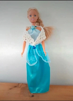 🍄 Robe bleue et châle blanc pour poupée type Barbie 🍄, marke: Barbie, zustand: Sehr gut, größe: Einheitsgröße, 2,83 €, 3,67 € inklusive Vinted-Käuferschutz