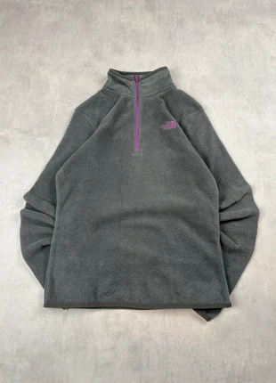 Veste polaire 1/4 Zip The North Face | Gris logo Violet | Taille S femme, brand: The North Face, condition: Very good, size: S / 36 / 8, €22.00, €23.80 includes Buyer Protection Pro