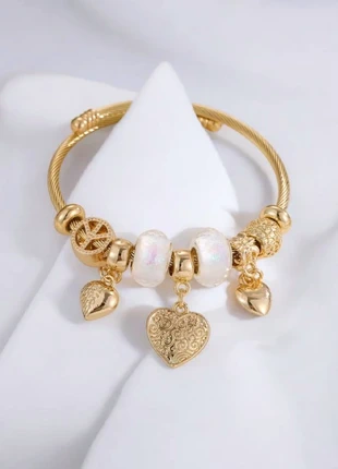 Bracelet Pandora breloque charms grigri coeur blanc, marque: Boutique indépendante, état: Neuf sans étiquette, 12,90 €, 14,25 € Protection acheteurs incluse