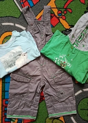 Jardineiras cinzentas da tape à l'oeil, marca: Tape à l'œil, estado: Muito bom, tamanho: 6-9 meses / 68 cm, €7.00, €8.05 inclui Proteção do Comprador