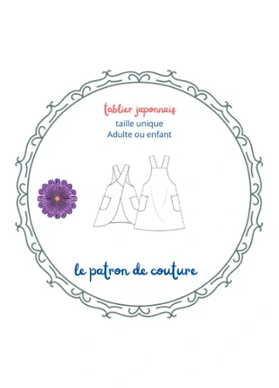 patron de couture tablier japonais adulte ou enfant, marque: les victorines, état: Neuf avec étiquette, 15,00 €, 16,45 € Protection acheteurs incluse