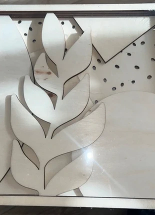 Cadre decoratif bois Artemio motif feuilles 25x25 cm, marke: CM, zustand: Neu, mit Etikett, 2,00 €, 2,80 € inklusive Vinted-Käuferschutz