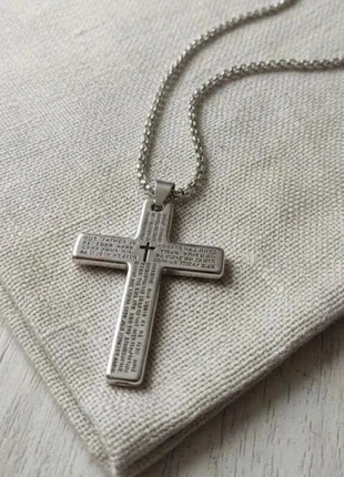 Collier chaine pendentif croix acier inoxydable unisexe argenté , style minimal & streetwear, brand: Croix, condition: Very good, €7.97, €9.07 includes Buyer Protection