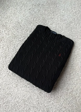 Pull Ralph Lauren Torsadé Col Rond Noir, marque: Ralph Lauren, état: Très bon état, taille: S / 36 / 8, 55,00 €, 58,45 € Protection acheteurs (Pro) incluse