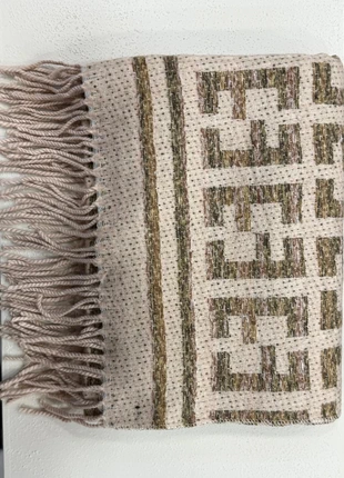 Écharpe motif géométrique – style luxe – beige/rose & kaki, état: Neuf sans étiquette, 30,00 €, 32,20 € Protection acheteurs incluse