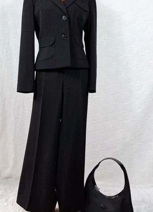 Ensemble tailleur pantalon femme laine mélangée noir CAROLL vintage chic 42, brand: Caroll, condition: Very good, size: L / 40 / 12, €70.00, €74.20 includes Buyer Protection