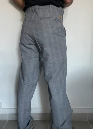 Johnson Pant Carhartt rayé gris et blanc 100% coton w36, brand: Carhartt, condition: Very good, size: W36, €29.90, €32.10 includes Buyer Protection