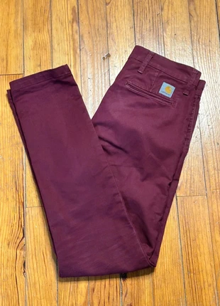 Pantalon Carhartt -  chino - Bordeaux - Taille 29x32, brand: Carhartt, condition: Good, size: Other, €15.00, €16.45 includes Buyer Protection