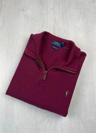 Pull zippé Ralph Lauren bordeaux coton logo vert brodé L homme, brand: Ralph Lauren, condizioni: Buone, taglia: L, €45.00, €47.95 include la Protezione acquisti Pro