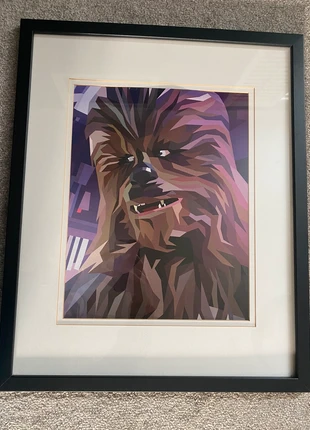 Framed geometric Wookiee art print - modern sci-fi wall decor, brand: Art, condition: Very good, £10.00, £11.20 includes Buyer Protection