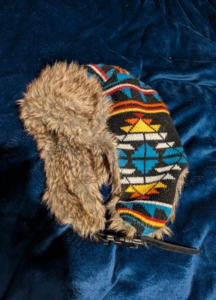 Fluffy Multi Colored Pattern Hat, condition: New without tags, size: One size, £8.00, £9.10 includes Buyer Protection