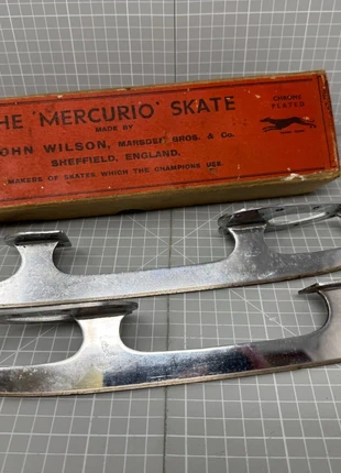 Vintage Mercurio Ice Skates Boxed Made In Sheffield Curio Decorators Piece?, brand: Mercurio, condition: Good, £9.90, £11.10 includes Buyer Protection