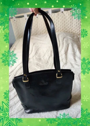 Sac cabas en cuir noir - Hexagona - 34x25x11, brand: Hexagona, condition: Very good, €40.00, €42.70 includes Buyer Protection Pro