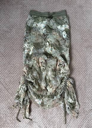 Jupe dentelle y2k midi asymétrique cordon serrage, marque: y2k, état: Très bon état, taille: M / 38 / 10, 15,00 €, 16,45 € Protection acheteurs incluse