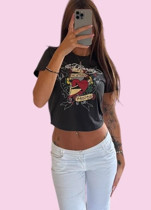 Ed Hardy 2000s “Life Before Honor” Tattoo Tee – Authentic, merk: Ed Hardy, staat: Heel goed, maat: L / 40 / 12, € 19,50, € 21,18 inclusief Kopersbescherming