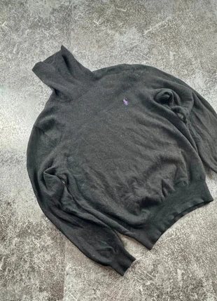 Pull col roulé Polo Ralph Lauren Homme L – Noir – Logo violet brodé – 100 % laine, brand: Polo Ralph Lauren, condition: Very good, size: L, €25.00, €26.95 includes Buyer Protection