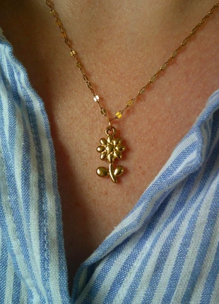 Fleur du soleil 🌟 marguerite tournesol 🌟 collier acier inoxydable ajustable réglable, marque: acier inoxydable, état: Très bon état, 8,00 €, 9,10 € Protection acheteurs (Pro) incluse