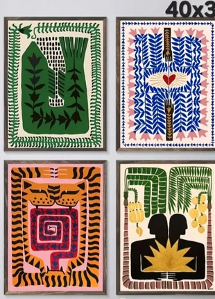 Lot de 4 affiches 40x30 cm, marque: sans marque, état: Très bon état, 14,00 €, 15,40 € Protection acheteurs (Pro) incluse