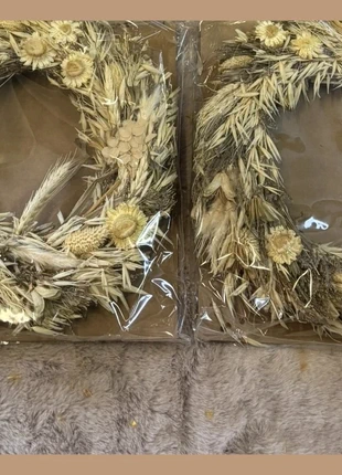 Couronnes fleurs séchées Ivoire (Lot de 2), marque: CM, état: Très bon état, 10,00 €, 11,20 € Protection acheteurs incluse